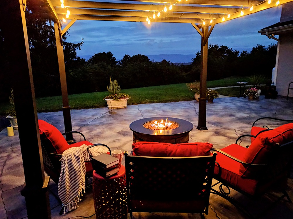 Light Your Night Patio Lights with Firepit (Full)